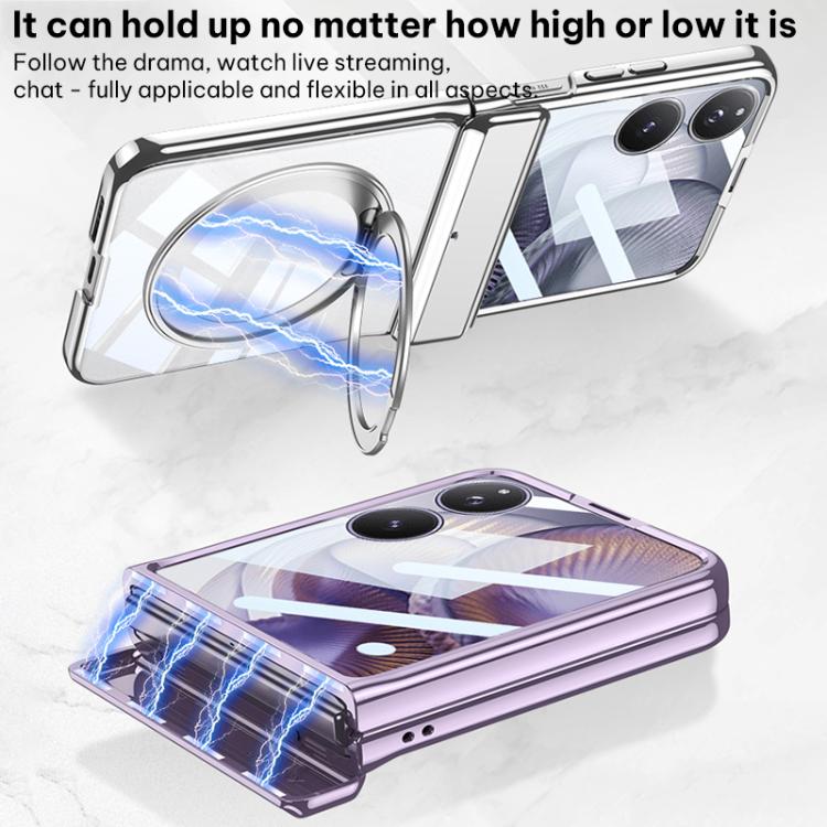 For Xiaomi Mix Flip 2 GKK Folding Magnetic Hinge Phantom Phone Case with Rotating Stand