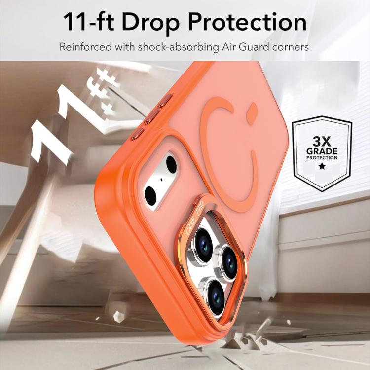 For iPhone 17 Pro Max Bright Color Frosted Skin-feel Camera Bracket Magsafe Phone Case