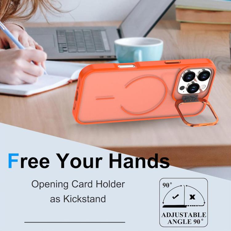 For iPhone 16 Pro Max Bright Color Frosted Skin-feel Camera Bracket Magsafe Phone Case
