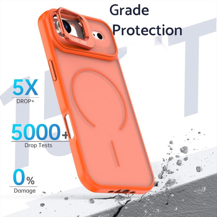 For iPhone Air Bright Color Frosted Skin-feel Camera Bracket Magsafe Phone Case