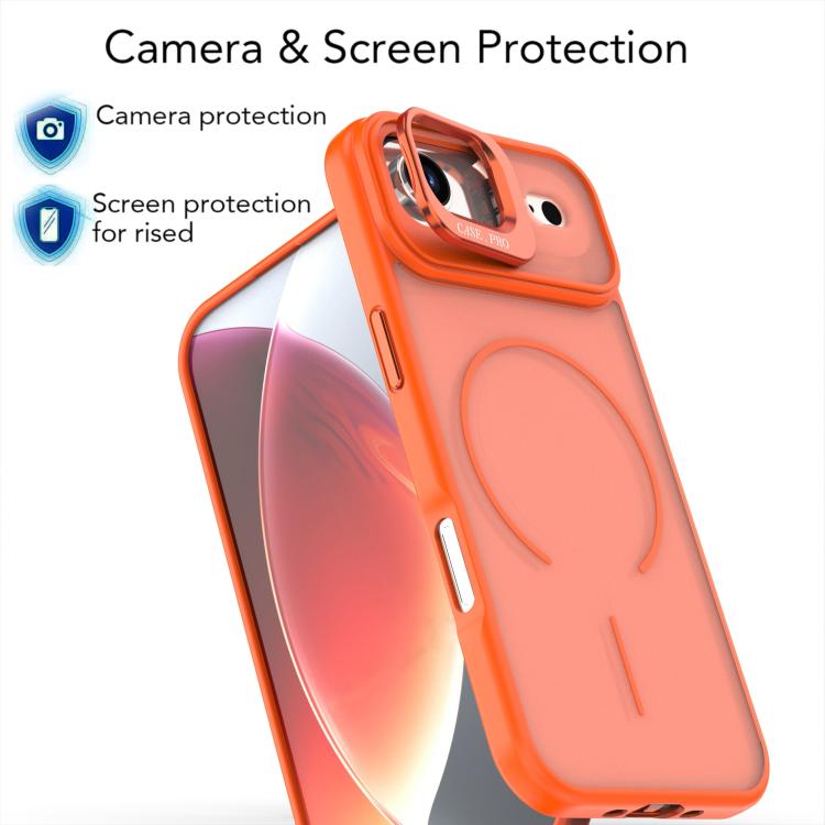 For iPhone Air Bright Color Frosted Skin-feel Camera Bracket Magsafe Phone Case