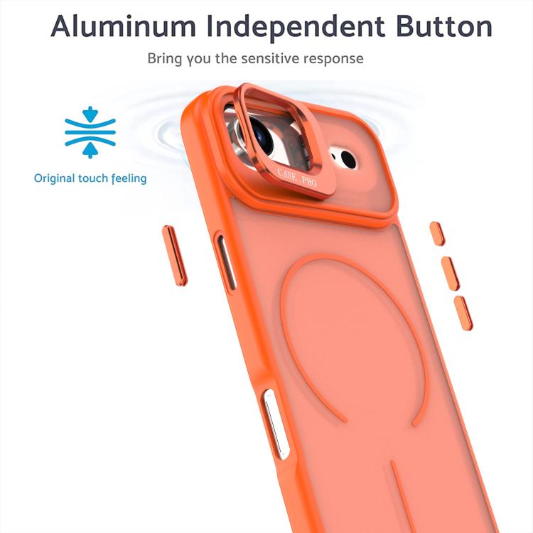 For iPhone Air Bright Color Frosted Skin-feel Camera Bracket Magsafe Phone Case