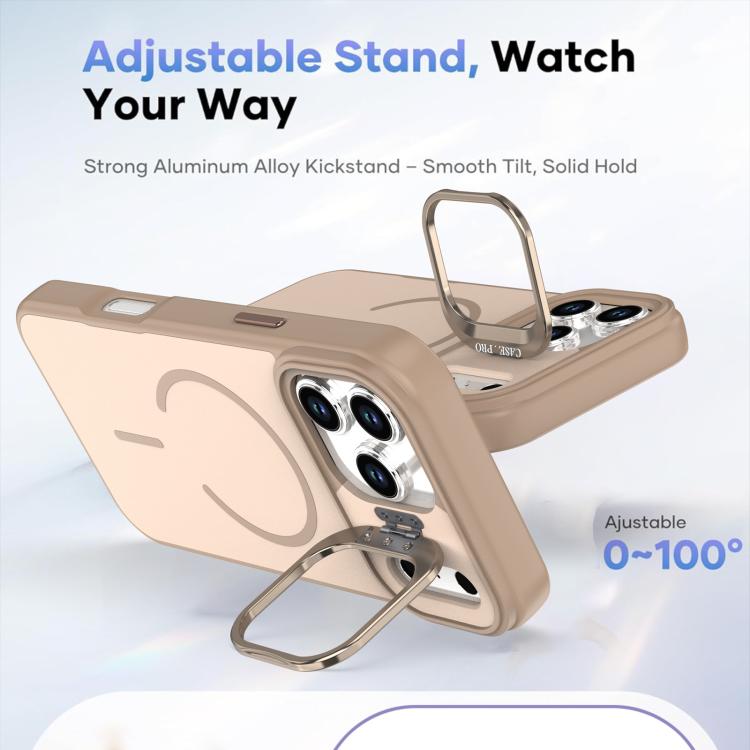 For iPhone 17 Pro Max Bright Color Contrast Skin-feel Camera Bracket Magsafe Phone Case