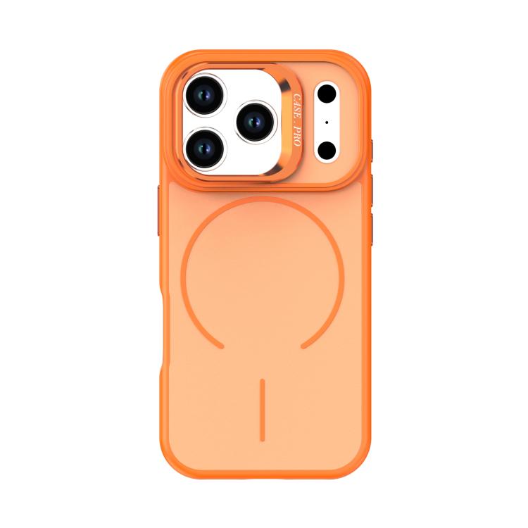 For iPhone 17 Pro Bright Color Contrast Skin-feel Camera Bracket Magsafe Phone Case