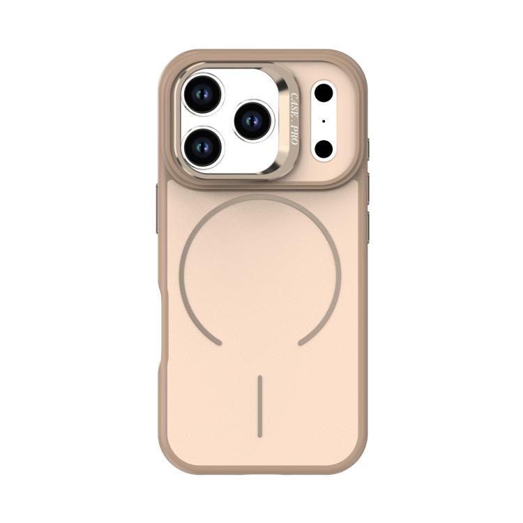 For iPhone 17 Pro Bright Color Contrast Skin-feel Camera Bracket Magsafe Phone Case