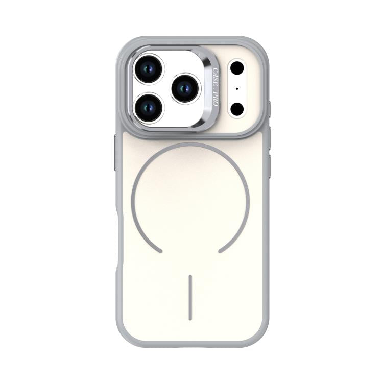 For iPhone 17 Pro Bright Color Contrast Skin-feel Camera Bracket Magsafe Phone Case