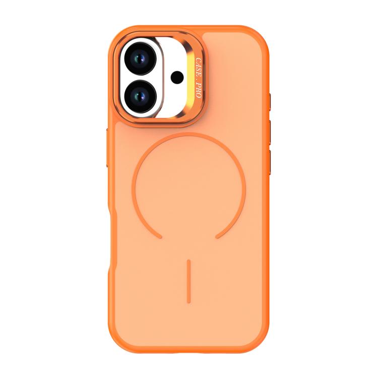 For iPhone 17 Bright Color Contrast Skin-feel Camera Bracket Magsafe Phone Case