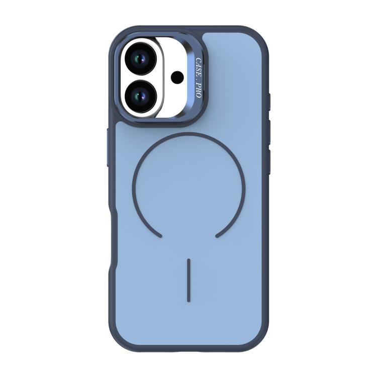 For iPhone 17 Bright Color Contrast Skin-feel Camera Bracket Magsafe Phone Case
