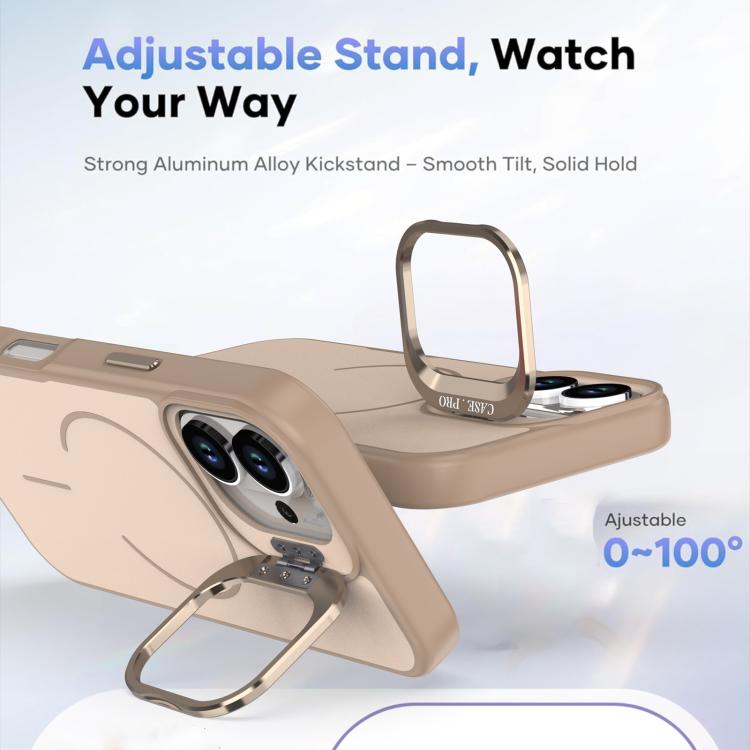 For iPhone 17 Bright Color Contrast Skin-feel Camera Bracket Magsafe Phone Case