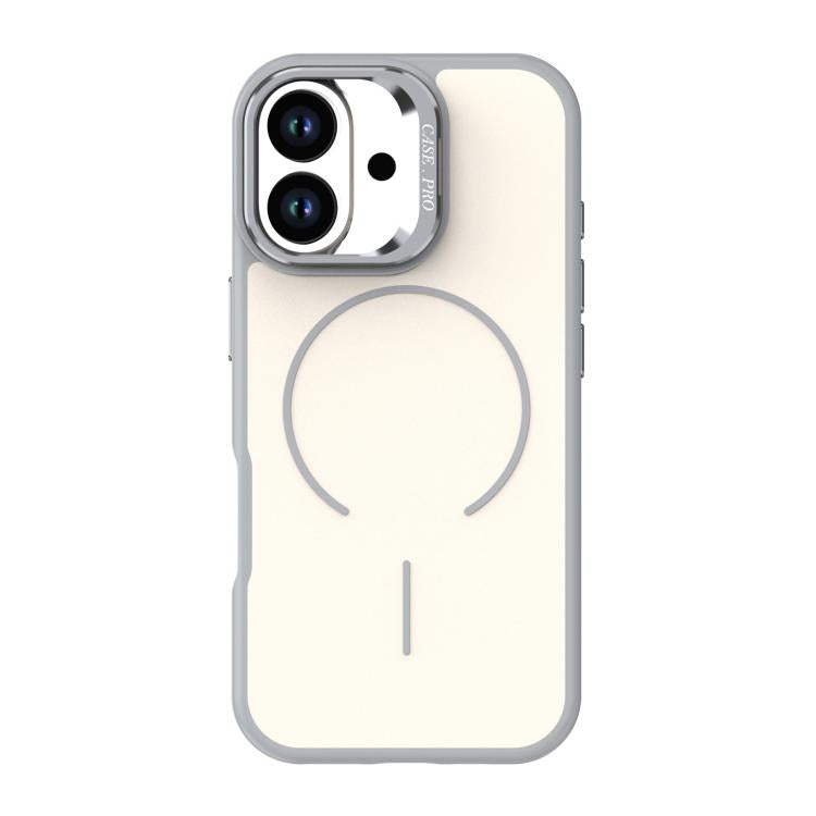 For iPhone 17 Bright Color Contrast Skin-feel Camera Bracket Magsafe Phone Case