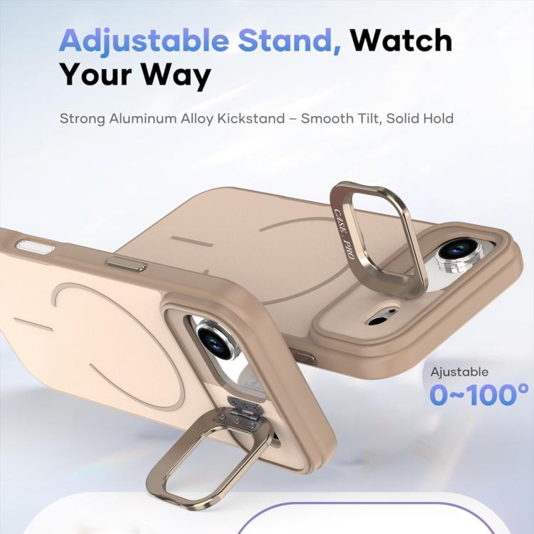 For iPhone Air Bright Color Contrast Skin-feel Camera Bracket Magsafe Phone Case