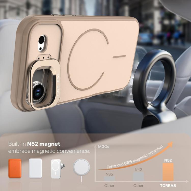 For iPhone Air Bright Color Contrast Skin-feel Camera Bracket Magsafe Phone Case