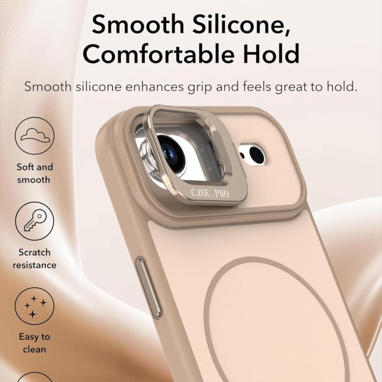 For iPhone Air Bright Color Contrast Skin-feel Camera Bracket Magsafe Phone Case