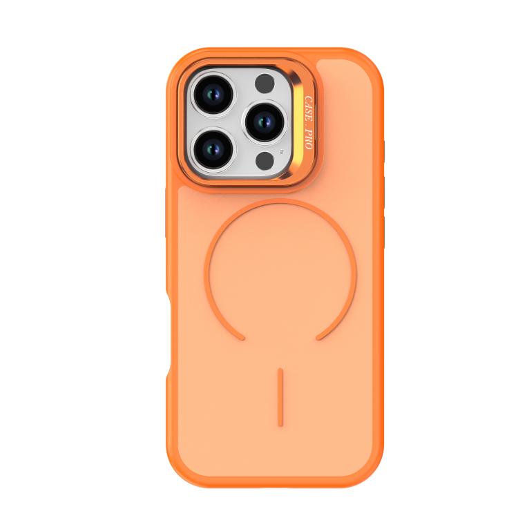 For iPhone 16 Pro Max Bright Color Contrast Skin-feel Camera Bracket Magsafe Phone Case