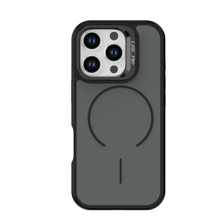 For iPhone 16 Pro Max Bright Color Contrast Skin-feel Camera Bracket Magsafe Phone Case