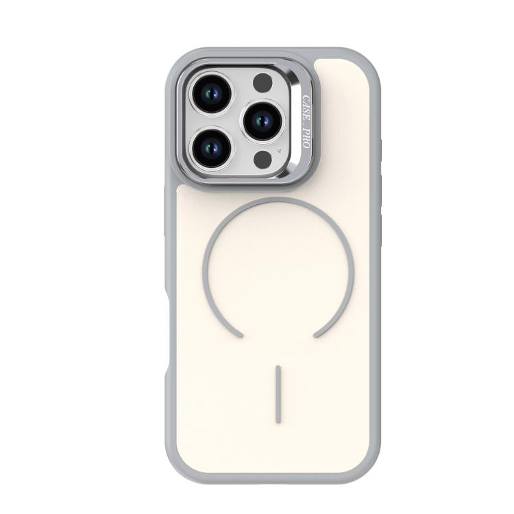 For iPhone 16 Pro Max Bright Color Contrast Skin-feel Camera Bracket Magsafe Phone Case
