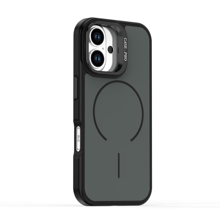 For iPhone 16 Plus Bright Color Contrast Skin-feel Camera Bracket Magsafe Phone Case