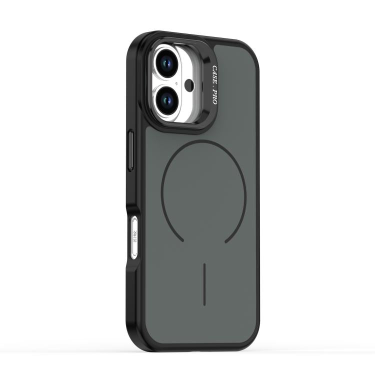 For iPhone 16 Bright Color Contrast Skin-feel Camera Bracket Magsafe Phone Case