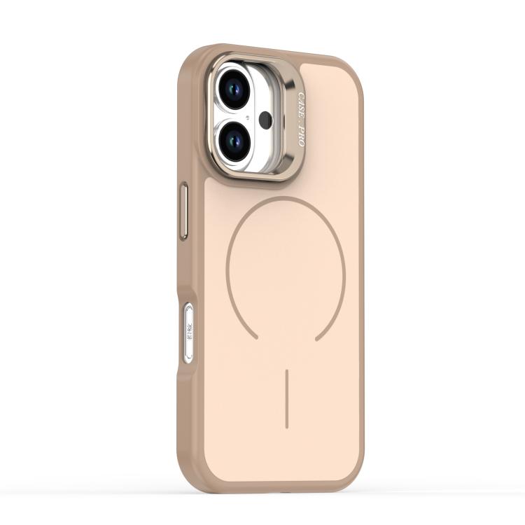 For iPhone 16 Bright Color Contrast Skin-feel Camera Bracket Magsafe Phone Case