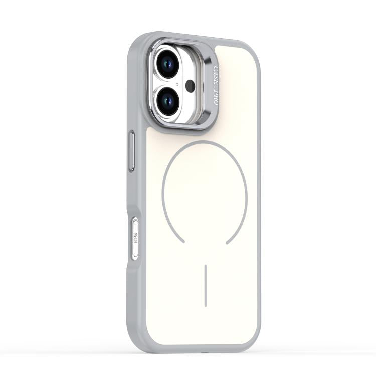 For iPhone 16 Bright Color Contrast Skin-feel Camera Bracket Magsafe Phone Case