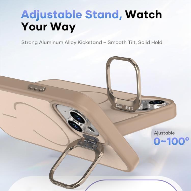 For iPhone 14 Plus Bright Color Contrast Skin-feel Camera Bracket Magsafe Phone Case