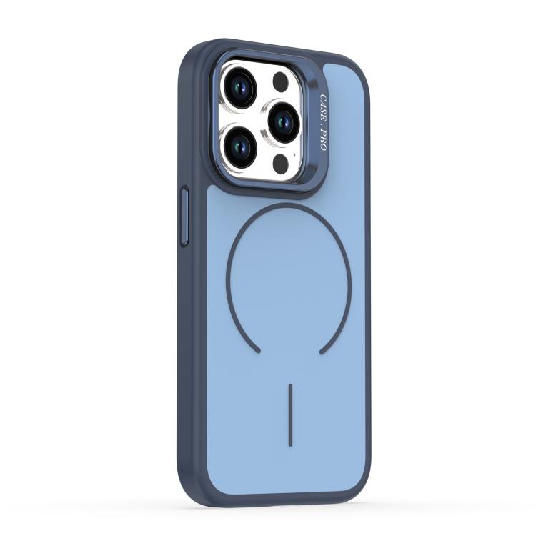 For iPhone 14 Pro Bright Color Contrast Skin-feel Camera Bracket Magsafe Phone Case