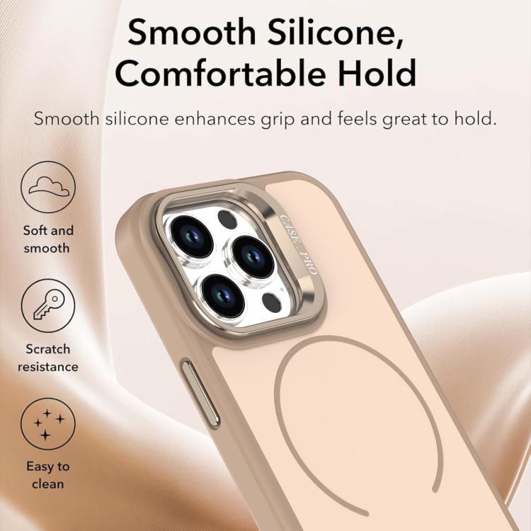 For iPhone 13 Pro Max Bright Color Contrast Skin-feel Camera Bracket Magsafe Phone Case