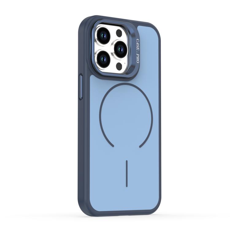 For iPhone 13 Pro Bright Color Contrast Skin-feel Camera Bracket Magsafe Phone Case