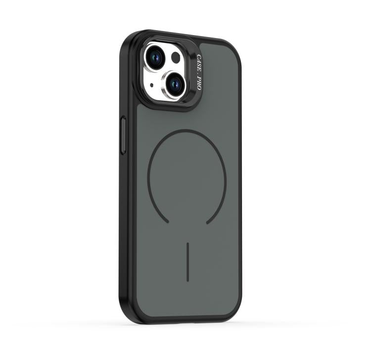 For iPhone 13 Bright Color Contrast Skin-feel Camera Bracket Magsafe Phone Case