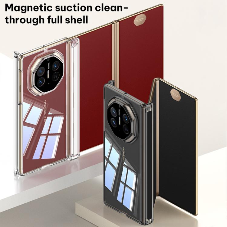 For Huawei Mate XT / XTs Ultimate GKK Magnetic Absorption Clear Full Cover TPU Phone Case