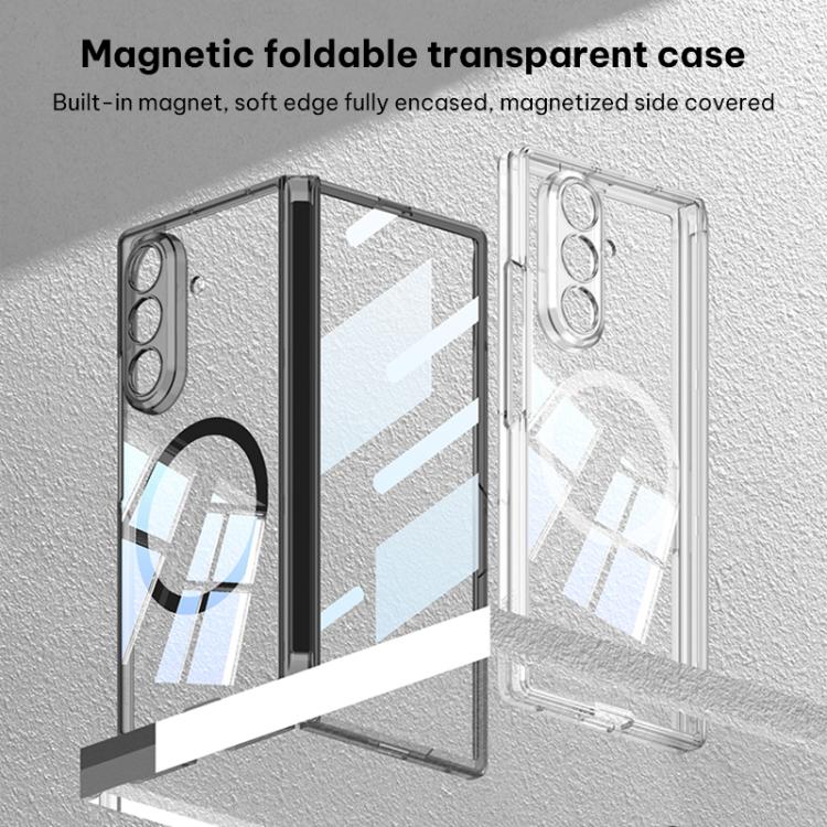 For Samsung Galaxy Z Fold7 5G GKK MagSafe Magnetic Folding Transparent Phone Case