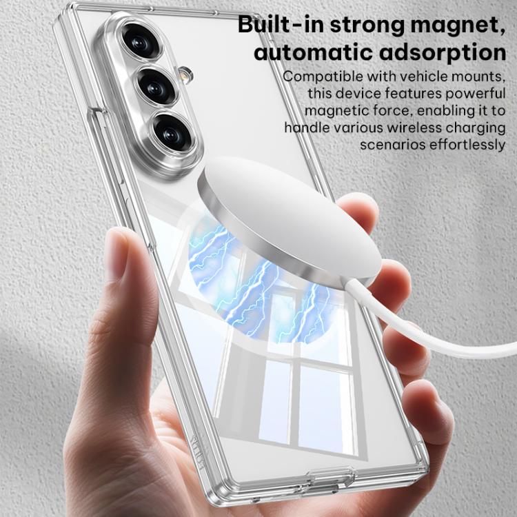 For Samsung Galaxy Z Fold7 5G GKK MagSafe Magnetic Folding Transparent Phone Case