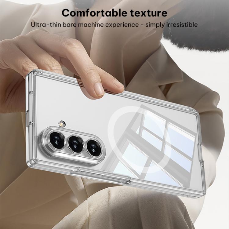 For Samsung Galaxy Z Fold7 5G GKK MagSafe Magnetic Folding Transparent Phone Case