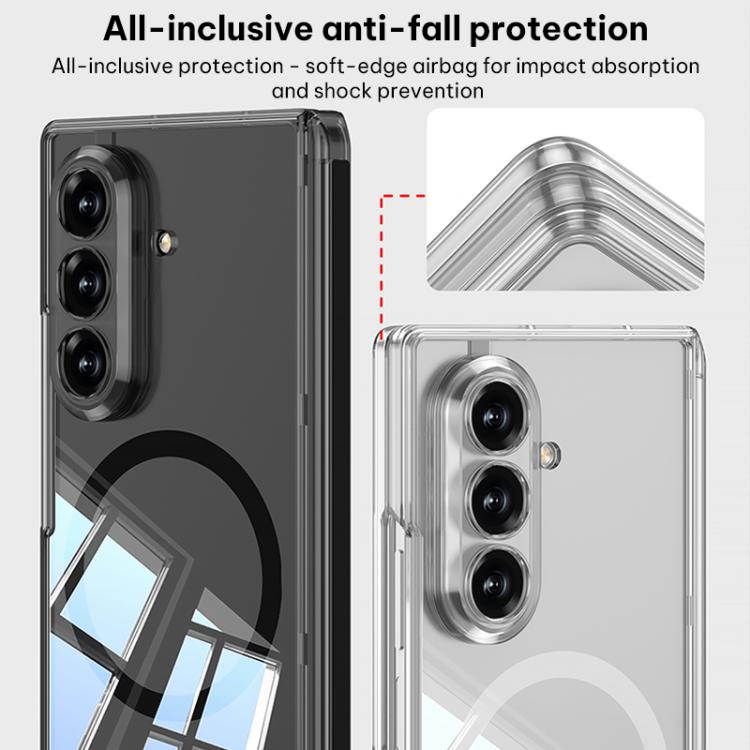 For Samsung Galaxy Z Fold7 5G GKK MagSafe Magnetic Folding Transparent Phone Case