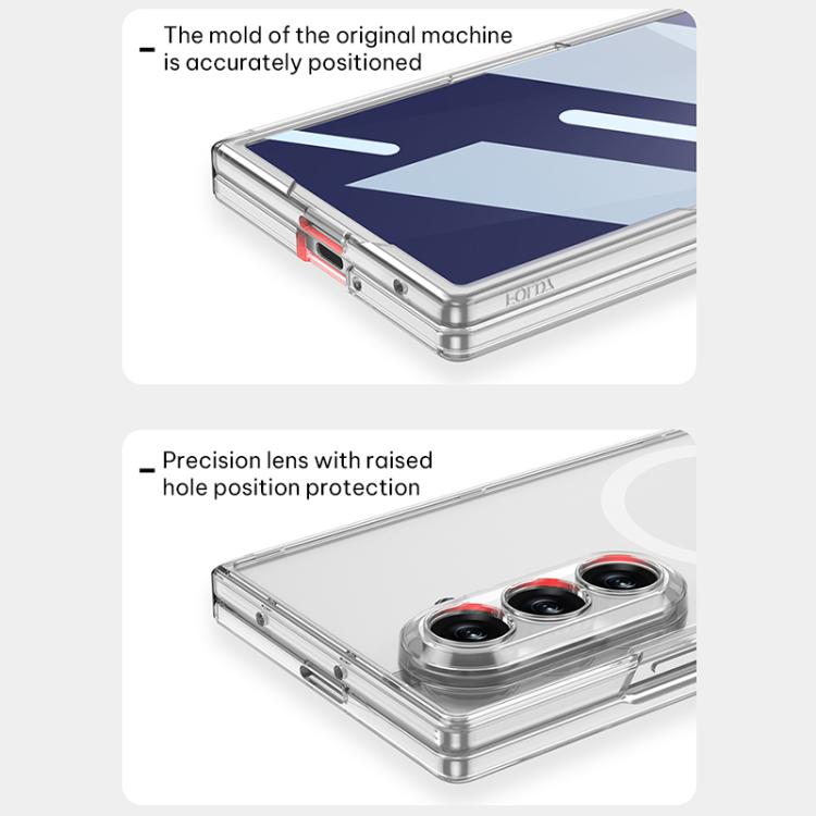 For Samsung Galaxy Z Fold7 5G GKK MagSafe Magnetic Folding Transparent Phone Case