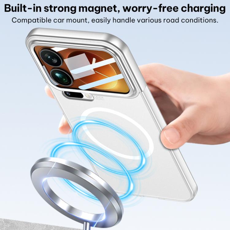 For Xiaomi 17 Pro Max GKK Mortise-Tenon Connection Contrast Color Translucent Magnetic Phone Case