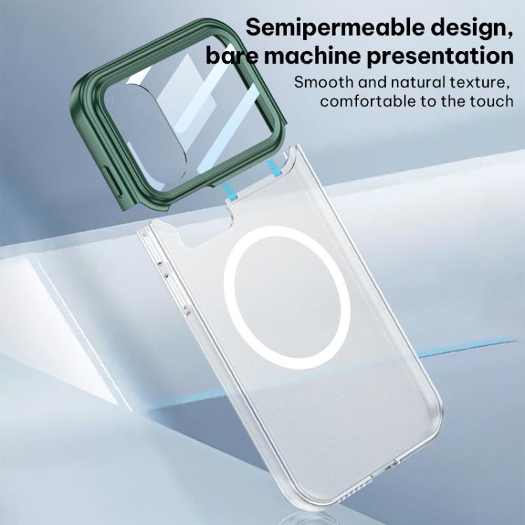 For Xiaomi 17 Pro Max GKK Mortise-Tenon Connection Contrast Color Translucent Magnetic Phone Case