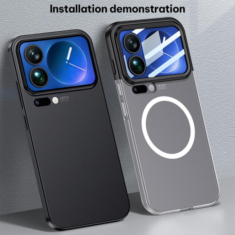 For Xiaomi 17 Pro Max GKK Mortise-Tenon Connection Contrast Color Translucent Magnetic Phone Case