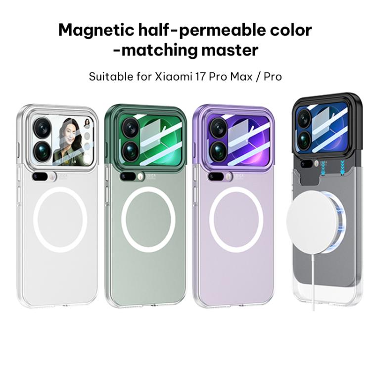 For Xiaomi 17 Pro GKK Mortise-Tenon Connection Contrast Color Translucent Magnetic Phone Case