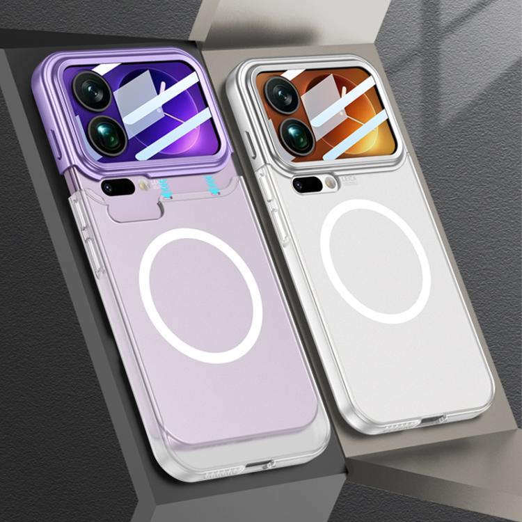 For Xiaomi 17 Pro GKK Mortise-Tenon Connection Contrast Color Translucent Magnetic Phone Case