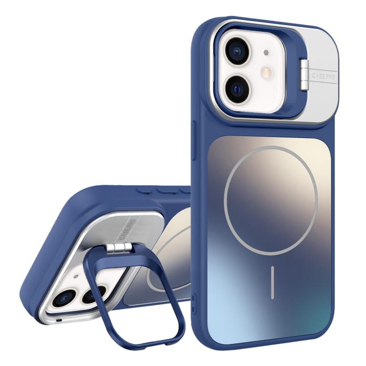 For iPhone 11 AG Frosted Lens Holder MagSafe Phone Case
