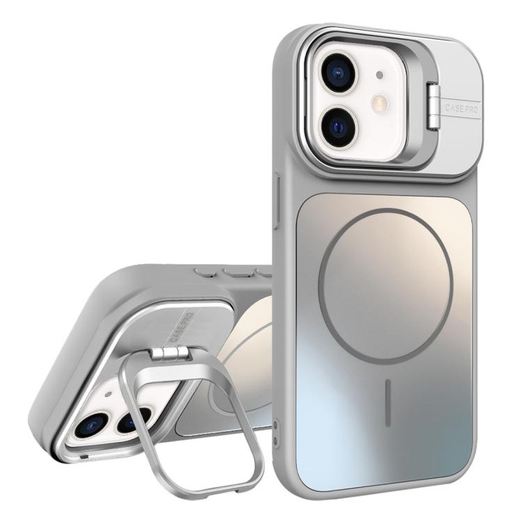 For iPhone 11 AG Frosted Lens Holder MagSafe Phone Case