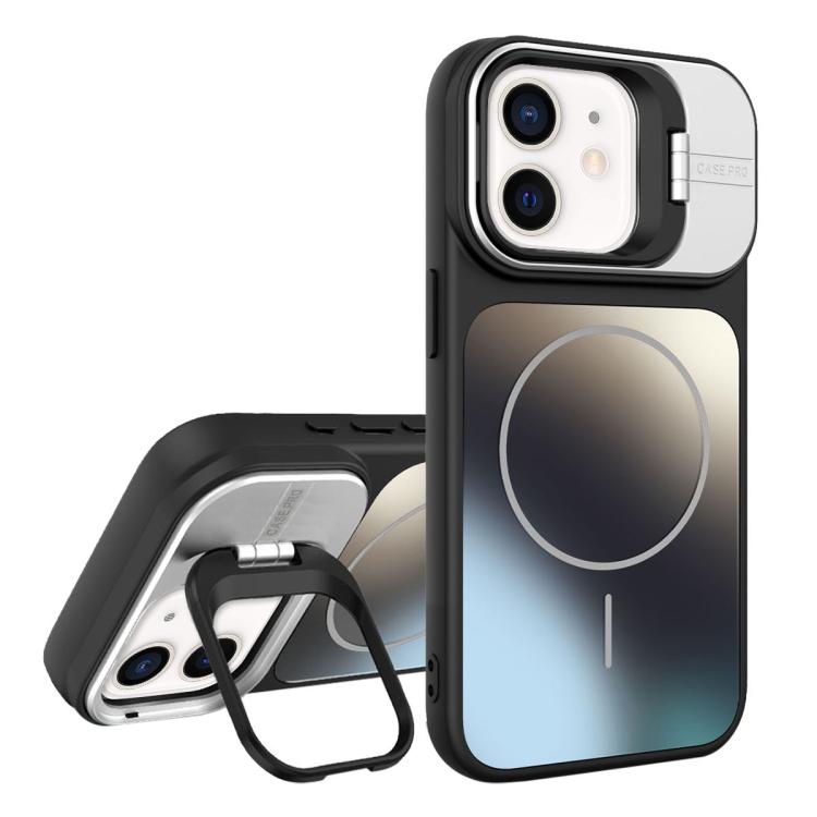 For iPhone 12 AG Frosted Lens Holder MagSafe Phone Case