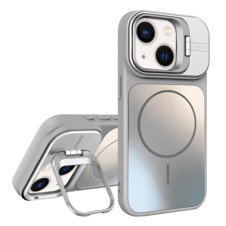 For iPhone 13 AG Frosted Lens Holder MagSafe Phone Case