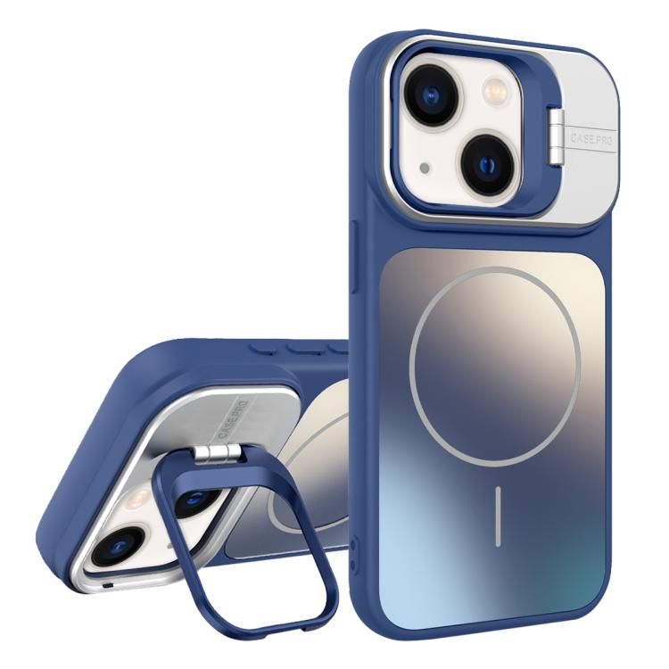 For iPhone 14 Plus AG Frosted Lens Holder MagSafe Phone Case