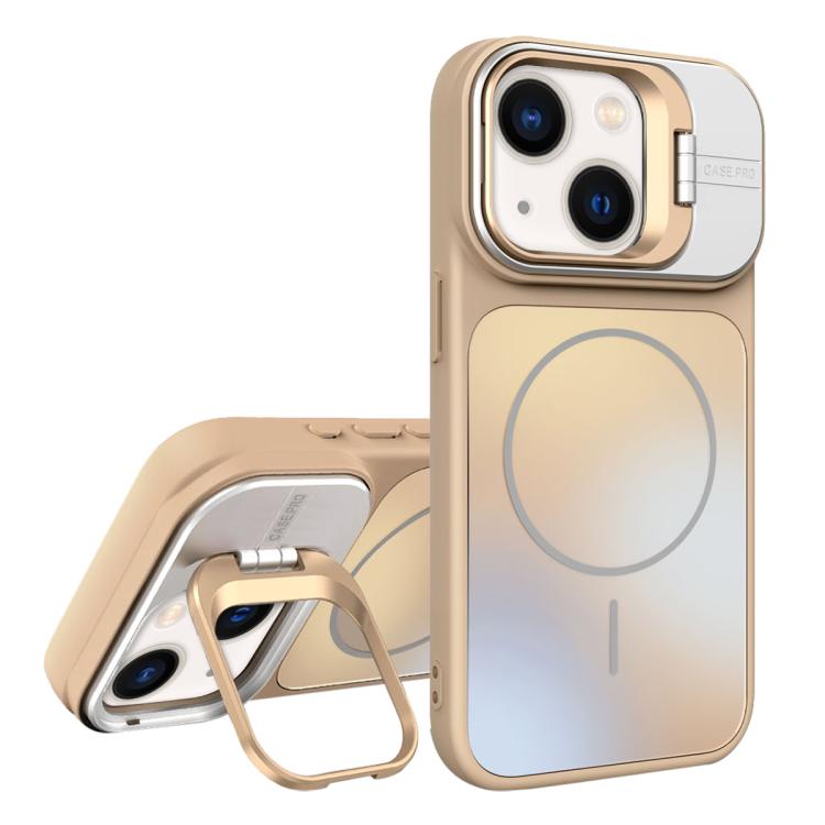 For iPhone 14 Plus AG Frosted Lens Holder MagSafe Phone Case