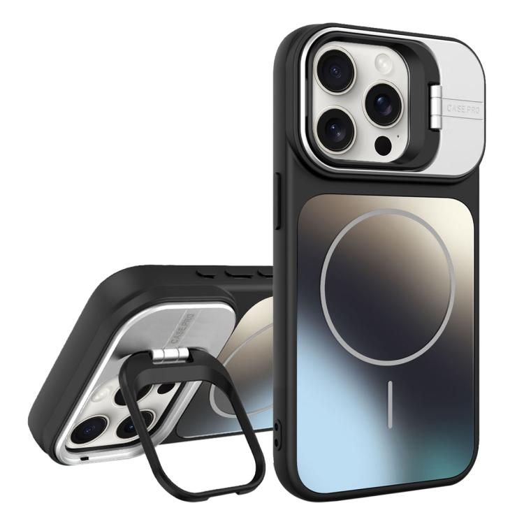 For iPhone 15 Pro Max AG Frosted Lens Holder MagSafe Phone Case