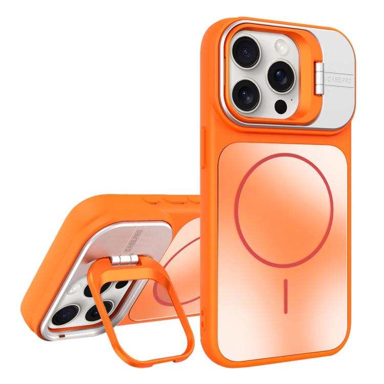 For iPhone 15 Pro Max AG Frosted Lens Holder MagSafe Phone Case