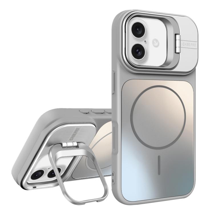 For iPhone 16 Plus AG Frosted Lens Holder MagSafe Phone Case