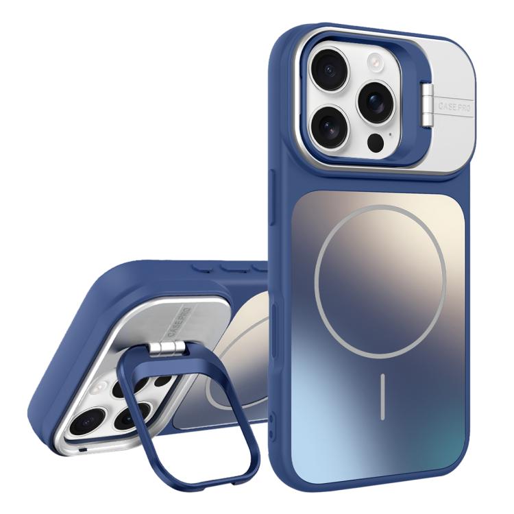 For iPhone 16 Pro Max AG Frosted Lens Holder MagSafe Phone Case